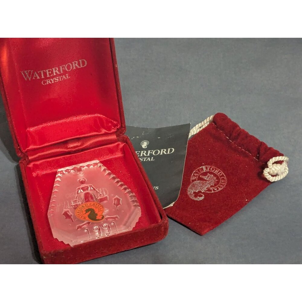 Waterford Crystal Ornament 12 Days Of Christmas 1991 Eight Maids A Milking w/box